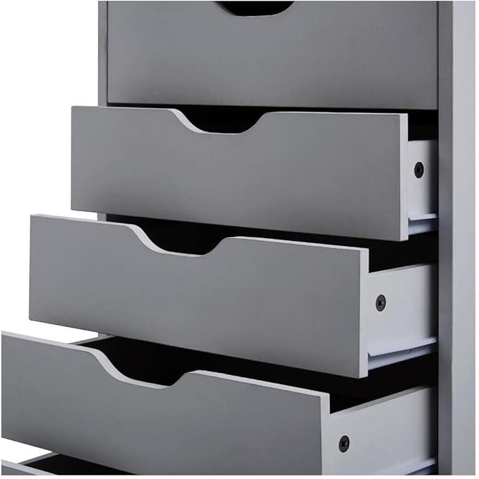 Naomi Home Office File Cabinets Wooden File Cabinets for Home Office Lateral Cabinet Wood Cabinet Mobile Mobile Storage Filing Storage Drawer Gray 9 Drawer