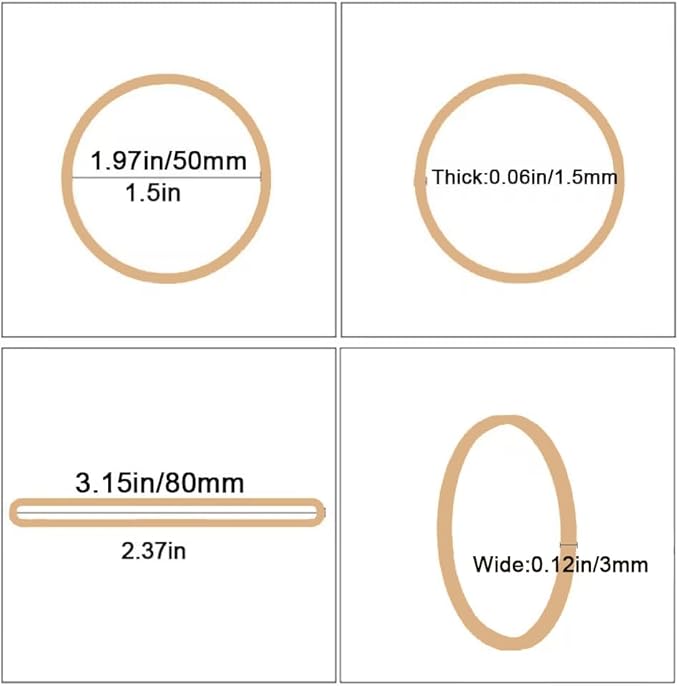 Rubber Bands 210Pcs Size32 Elastic Band Beige Small Rubber Band For Office Home Supplies(3" x 1/8'')