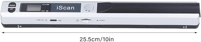 Portable Scanner, Mobile Document Scanner A4 Scanning for Photo (Silver)