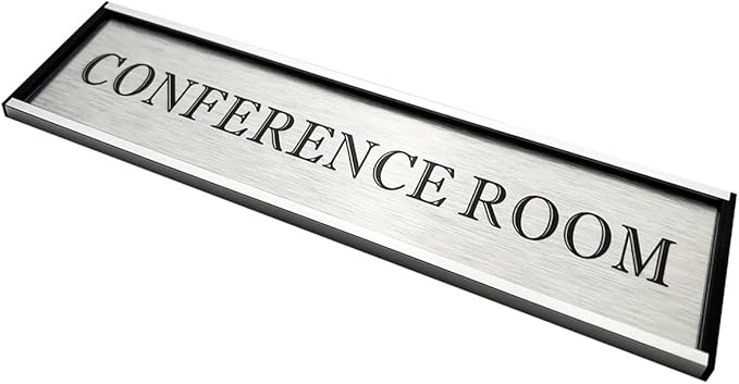 Personalized Name Plate for Door or Wall, 2 x 8 inch Custom Office Aluminum Door Name Plates with Two Lines Custom Text, Office Gifts for Coworkers Boss Teacher, Employee Appreciation Gifts