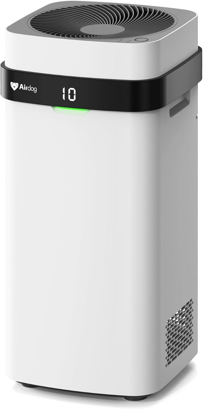 Airdog X5 Air Purifier for Home Large Room with Washable filter, TPA Technology Covers up to 1614 Ft²,Remove Pet Hair, Allergies, Dust, Smoke, Odor, Whisper Quiet with Air Quality Monitor