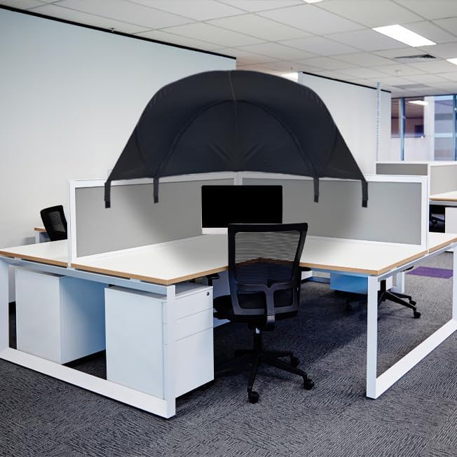 Large Size Cubicle Corner Desk Shade for Office,Portable Foldable Light Shade Cover, Fit for Taller Cubicle Partitions for Privacy Attached in a Normal 90 Degree Cubicle Corner