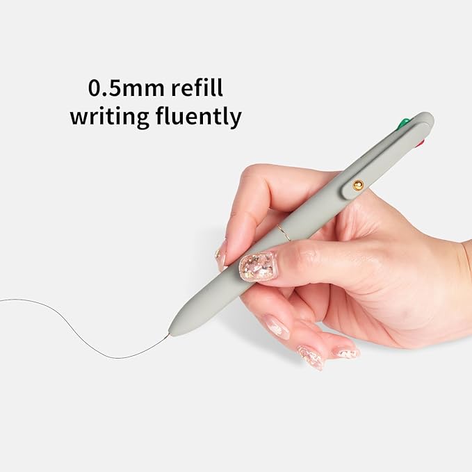 Ddaowanx 4-in-1 Multicolor Ballpoint Pens 0.5mm Fine Point Smooth Writing,nurse accessories for work,gifts for teen girls and Planner, 12-Count (Morandi+Macaroon)