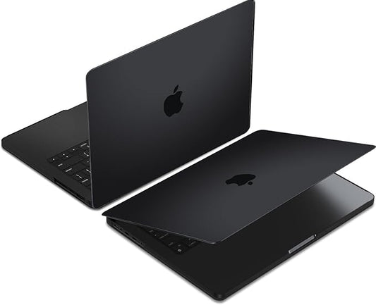 KEROM Space Black Case for MacBook Pro 14 inch 2025-2021 M5 M4 M3 M2 M1 Pro/Max Chip A3434 A3112 A3185 A3401 A2918 A2992 A2779 A2442, Frosted Matte Plastic Hardshell & Keyboard Cover, Black Clear
