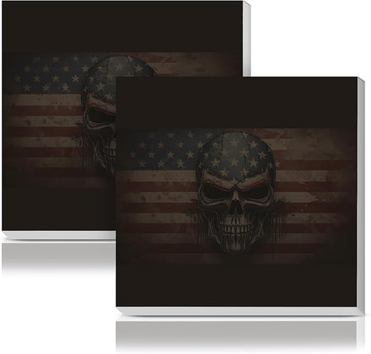 Sticky Notes 3x3 Inches, 2 Pads Cute Colorful Self-Stick Note Pads, Easy to Post for Home, Office and Daily Life Organization Luxuious Skeleton Flag