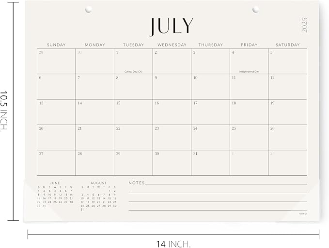Jotsome Desk Calendar 2025-2026, Academic Desk Pad Calendar From July 2025 to December 2026 14x10.5 inch, Desk Blotter Calendar for Home and Office, Easy Planning (Jul 2025 - Dec 2026, Large)