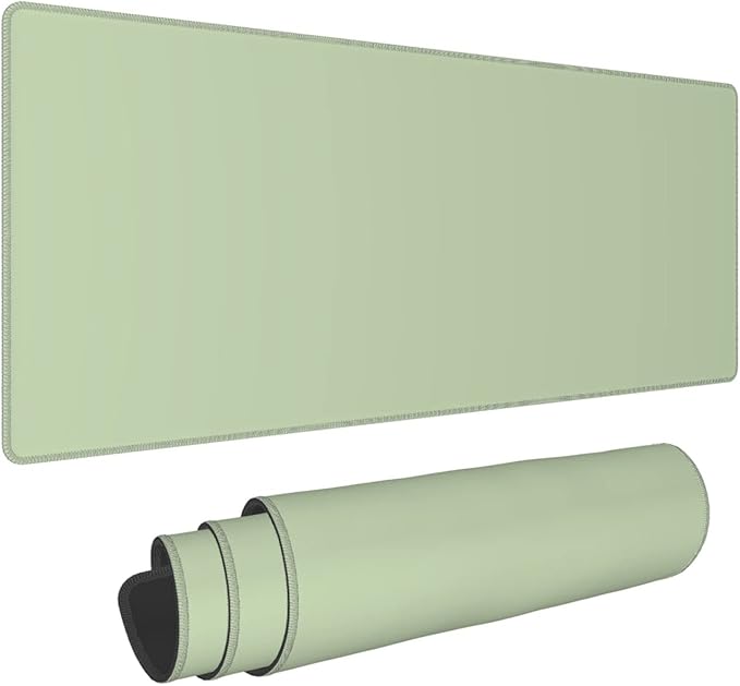 Green Extended Large Gaming Mouse Pad XL 31.5"x11.8" Non-Slip Rubber with Stitched Edges, Long Desk Mat Computer Laptop Writing Mat for Desktop Office Home