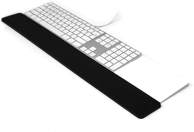 GRIFITI Slim Wrist Pad 24" x 4" x 0.375" Inch Extra Long Slim Profile Keyboard & Mousepad Wrists Rest for 1/4 Inch Thick Slim Keyboard with Trackpad or Mouse Ergonomic Support
