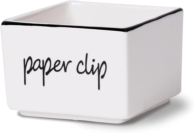 ONTUBE Farmhouse Paper Clip Holders Dispenser Organizer for Desk 3 Inch White