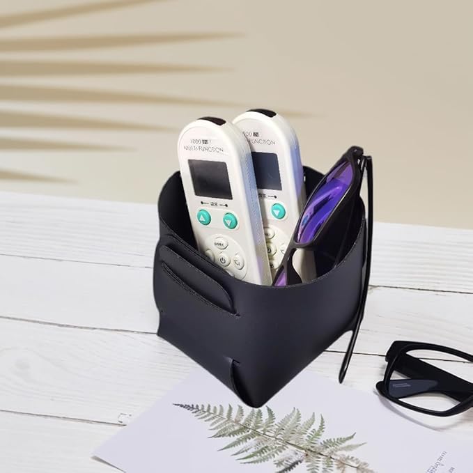 Pen Holder for Desk Pencil Organizer Cute Cup Holders Aesthetic (Black 2 Pack, 3.94"x 3.94"x 3.94")