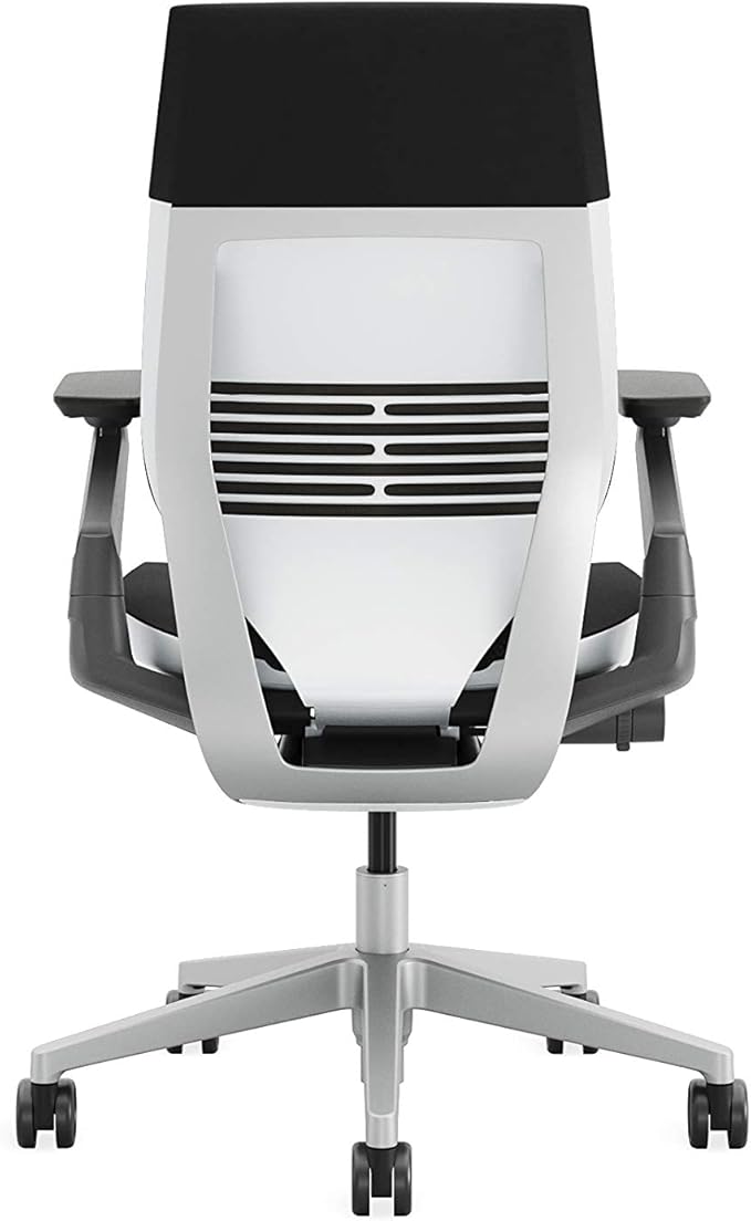 Steelcase Gesture Office Chair - Ergonomic Work Chair with Wheels for Carpet - Comfortable - Intuitive-to-Adjust for Desk - 360-Degree Arms - Licorice Fabric