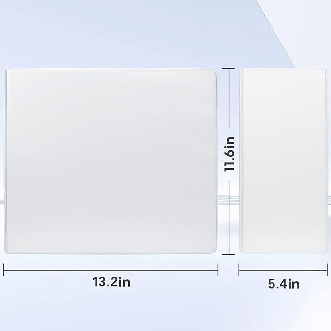 Comix Durable 3 Ring Binder, 5 inch D Ring Binders, Hold 950 Sheets of US Letter Size Paper, 2 Pack (White)