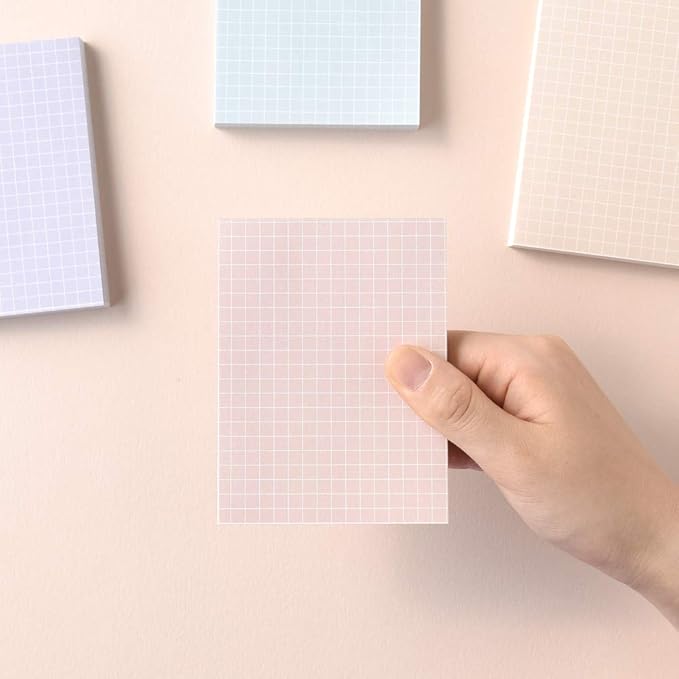 Monolike Memopad Smoothie design SET - 4 Packs, 4 Different Designs, 100 Sheets Per Pad, Total 400 Sheets, Note pads, Writing pads, 3.15 x 4.17 Inches