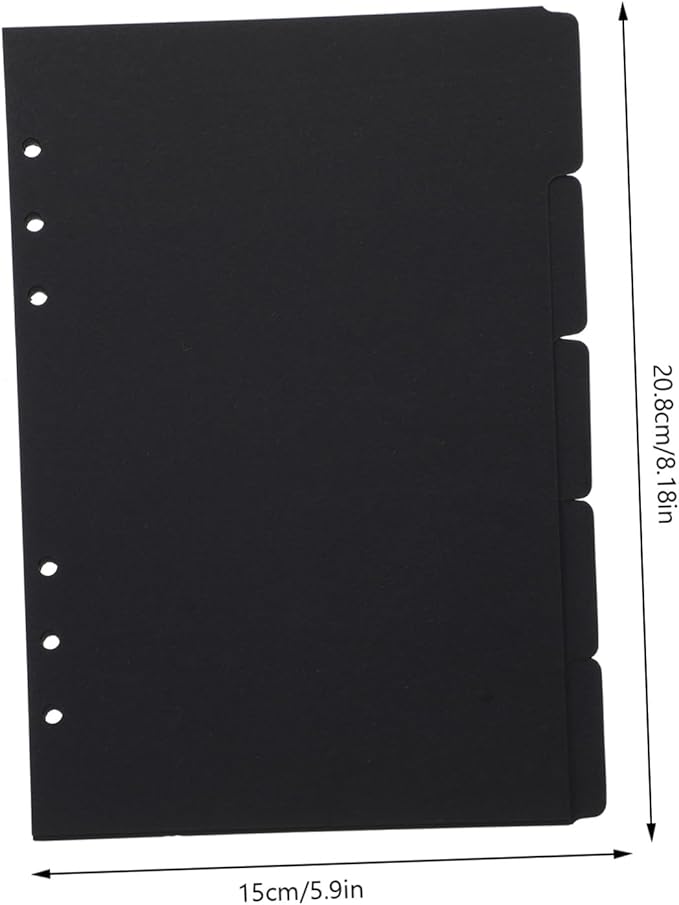 15Pcs Paper Binder Dividers with Index Tabs Replaceable Classification Tabs for Notebooks Planners Office Filing School Book Annotation Supplies Decorative Separators
