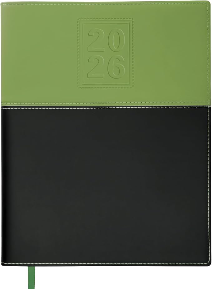 2026 Planner Calendar, 8"x10" : Includes 14 Months (November 2025 - December 2026) / 2026 Weekly Planner/Weekly Agenda/Monthly Calendar Organizer (Green/Black)