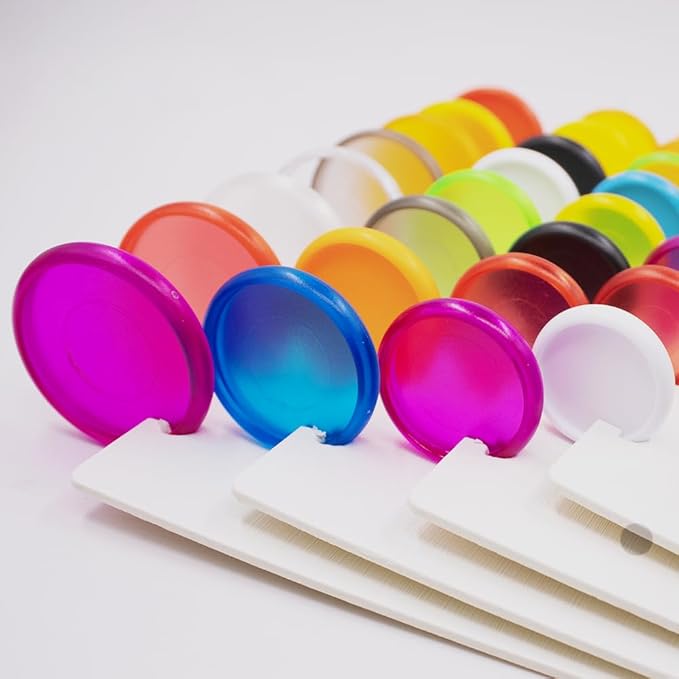 100pcs Discbound Notebook Discs DIY Planner Accessoriesfits for Tul,Levenger,Arc,Happy Planner,Talia(Solid & Clear Mixed,1.26 inch/32mm)