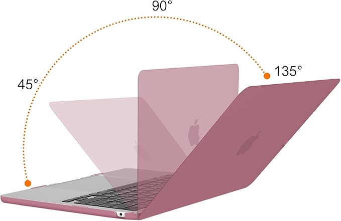 MOSISO Compatible with MacBook Air 13 inch Case 2025 2024 2023 2022 M4 A3240 M3 A3113 M2 A2681, Plastic Hard Shell&Keyboard Cover&Screen Film&Type C for MacBook Air 13.6 inch Case, Dusty Rose