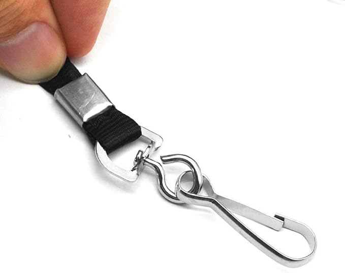 Beebel Red Lanyards 100 Pcs Lanyard for Id Badges Flat Lanyard with Badge Clip with J-Hook