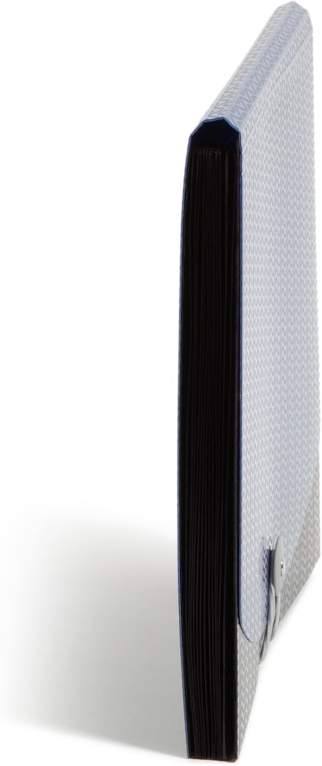 Smead Poly Frequency Expandable File Folders Letter Size, 12 Pockets, Flap & Cord Closure, Blue/Black (70863)