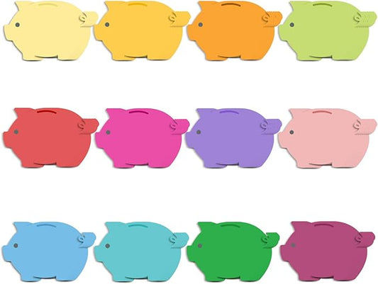12 Pcs Small Pig Sticky Notes Pig Shaped Note Pads Colorful Self Sticky Post Notes Cute Animal Memo Sticky Tabs for School Office Home Stationery Supplies Party Favors