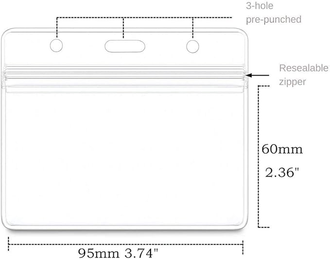 Name Tags Green Lanyards/Badge Holder Pairs Woven Round Lanyard & Horizontal Sealable Waterproof Clear Plastic ID Card Lanyards with id Holder Name Badges (Green, 50 Pack)