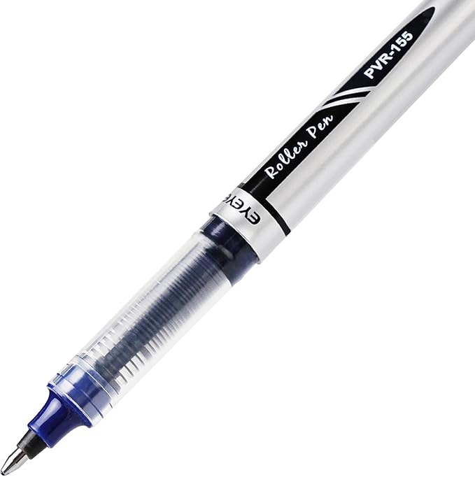 EYEYE Rollerball Pens Blue Bold Point, 8 Pack Liquid Ink Pen 1.0mm Quick Dry, Blue Ink Pens Fine Point Smooth Writing Pen for Journaling, Note Taking, Office, School Supplies
