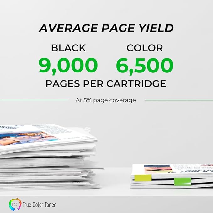 TCT TN810 Toner Cartridge 5 Pack - Compatible Replacement for Brother TN810 TN-810 Works with Brother HL‐L9410CDN L9430CDN MFC‐L9610CDN Printers (Black Cyan Magenta Yellow)