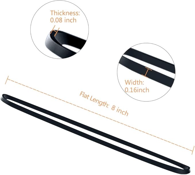 Coopay 180 Pieces Large Rubber Bands Bulk, 8 Inches Heavy Duty Strong Elastic Bands for Office Supply School Home, Securing Trash Can Garbage Cans, File Folders (Black)