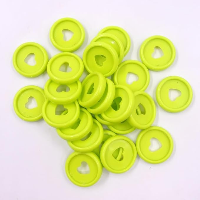 33pcs Planner Discs for Discbound Notebook Accessories 0.94 inch Binder Rings Heart Expansion Disc Binding Discs(33pcs Green 0.94 inch/24 mm)