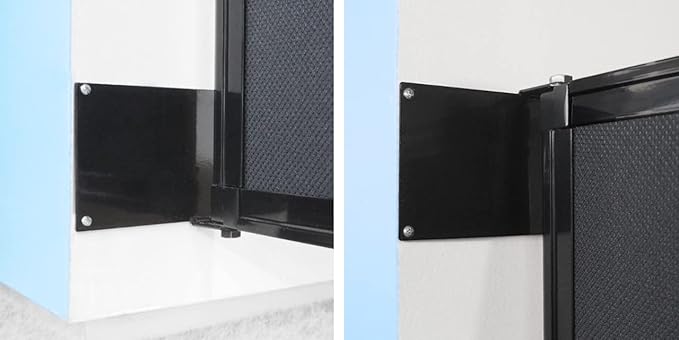 Wall-Mounted Sliding StraightWall Room Divider | Adjustable Widths | Locking Wheels | Room Separator | Up to 15'6" Wide x 6' Tall Black Fabric Panels