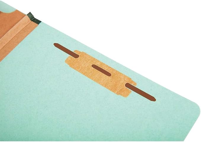 Staples Colored Pressboard Classification Folders, Letter, 1 Partition, Green, 20/Pack