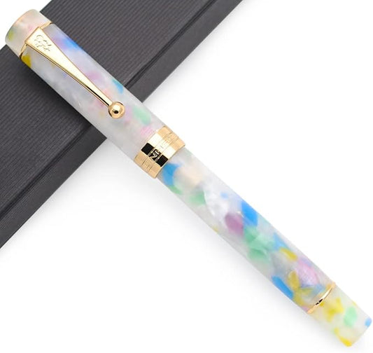 JINHAO 100 Fountain Pen with Ink Converter (Medium Nib 0.7mm, Colorful)