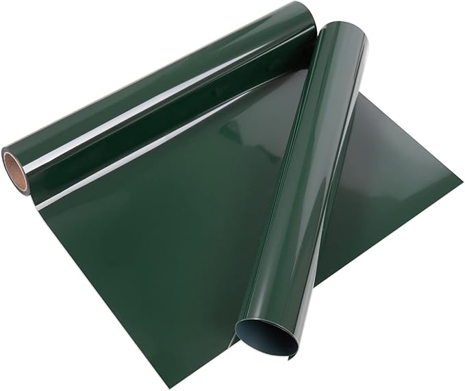VINYL FROG Heat Transfer Vinyl Roll HTV Vinyl - 12" x5ft Dark Green Iron on Vinyl for T-Shirts, Heat Press Vinyl for DIY Craft Designs (Dark Green)