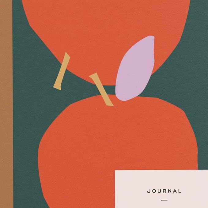 Minted Pomme Notebook, Writing Journal for Notes & Journaling, Durable Acrylic Free Cover, Apple Illustration Simple Modern Art Design, Spiral Bound Journal Notebook with 80 Lined Pages, 5.5" x 8.5"