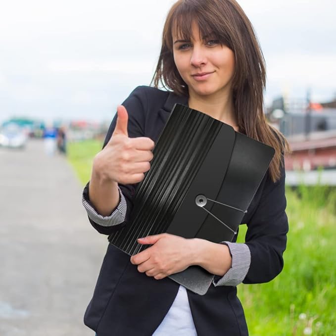 AFMAT Accordian File Organizer, 60 Pockets Large Expanding File Folder Organizer with Blank Labels, Letter/A4 Size Accordion Files Organizers Expandable for Receipt, Bill, Tax, Legal, Paper Filing