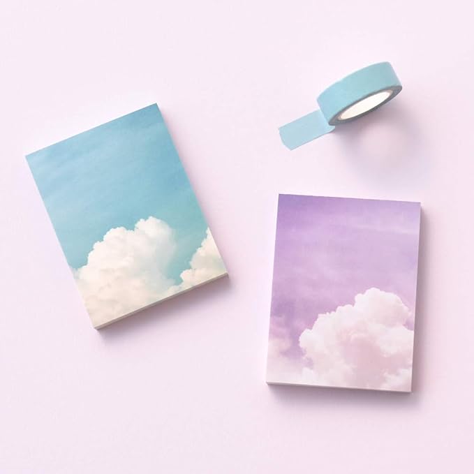 Monolike Memopad Feeling ver.2 design SET - 4 Packs, 4 Different Designs, 100 Sheets Per Pad, Total 400 Sheets, Note pads, Writing pads