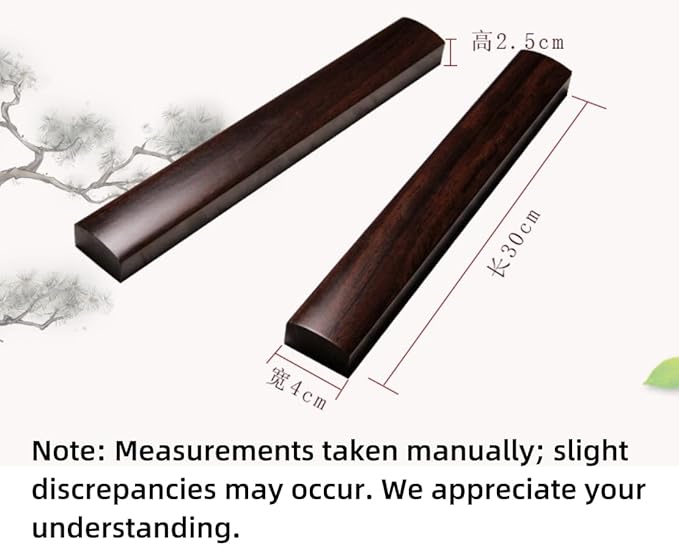 Black Zizyphus Wood Solid Wood Paperweight Ruler Rosewood Stationery Set Calligraphy Supplies Rosewood Bookweight Creative Elegant Paperweight Ruler 黑梓木 紫檀 镇尺