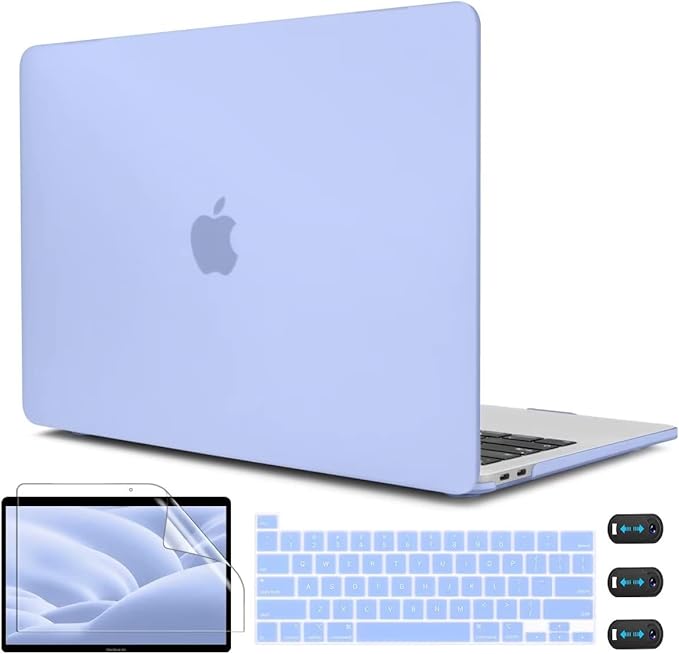 CISSOOK Compatible with MacBook Pro 13 Inch Case 2023 M2 Chip, Hard Shell Case & Keyboard Cover for MacBook Pro 13 inch with Touch Bar 2020-2023 Release M2&M1 A2238 A2289 A2251 Model, Sierra Blue