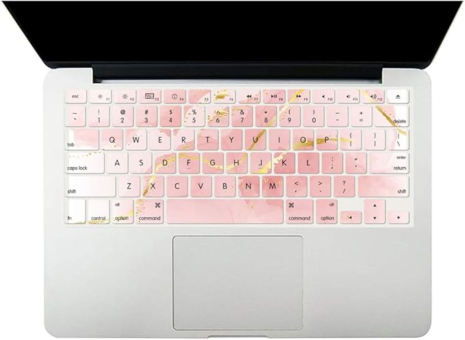 Case Compatible with MacBook Pro 16 Inch 2021 M1 Pro/Max Model A2485, Protective Plastic Laptop Hard Shell Case with Keyboard Cover Skin for MacBook Pro 16'' with Touch ID - Pink Marble