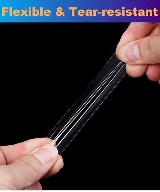Ultra-Thin Double Sided Tape 1/2 inch by 66FT Two Sides Sticky Tape with Transparent Adhesive, for DIY Arts & Crafts, Scrapbook, Gift Wrap, Card Making, Fixed Clothes, Wall Poster Mounting, LED Strips
