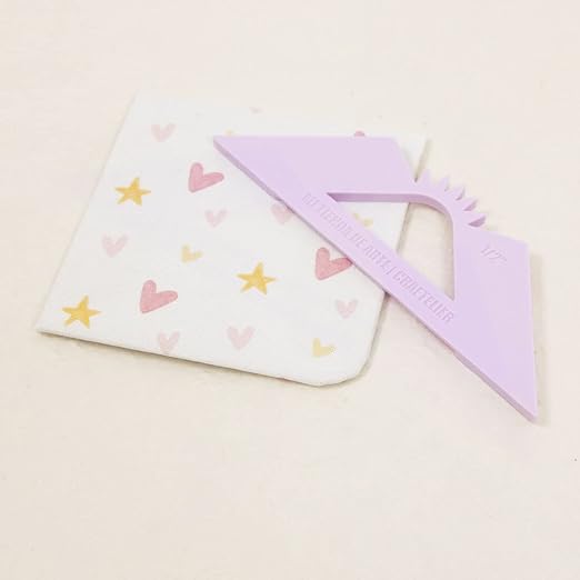 Craftelier - Set of 2 Squares for Rounded Corners Binding | Perfect Tool for Binding Planners, Binders or Albums | Two Sizes 1/4“ and 1/2” - Color Purple