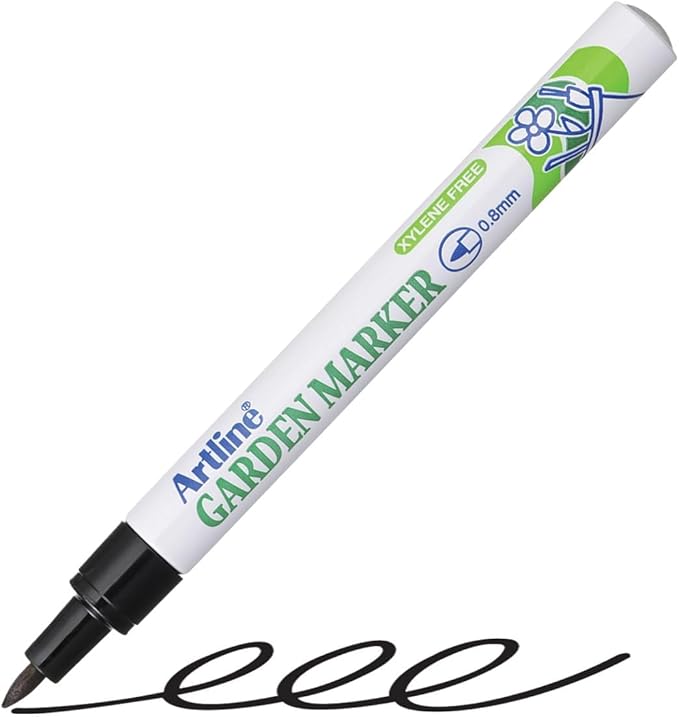 Shachihata Garden Marker, Waterproof, Permanent, .8mm Nib, Black