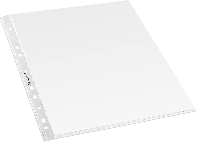 TYH Supplies 1000 Pack Heavy Duty Clear Sheet Protectors for 3 Ring Binder | 8.5 x 11 Inch | Non Glare 11 Hole Plastic Page Protectors for Home, Office, and School | Top Loader Plastic Sleeves