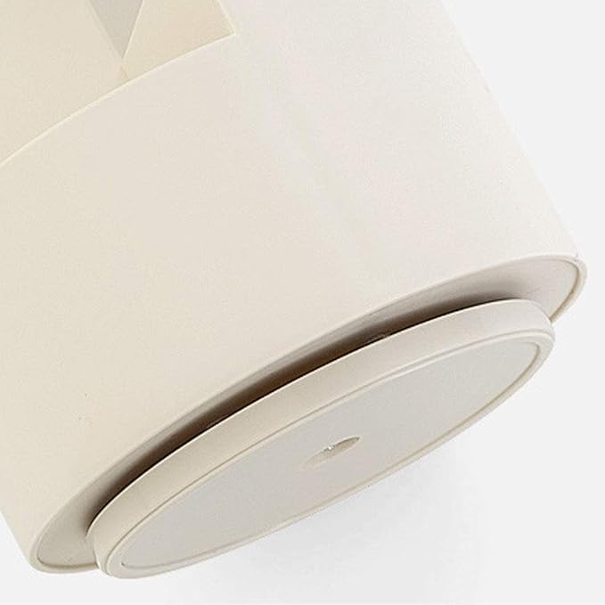 Rotating Art Supply Organizer, Pen Holder 3 Compartments, School Supplies Organizer for Pen, Colored Pencil, Art Brushes, Gift for Teachers, Classmates, and Friends,White