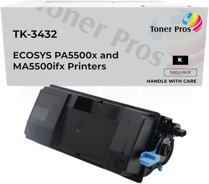 Toner Pros Toner Replacement Cartridge – Compatible for Kyocera TK-3432 (TK3432, 1T0C0W0US0) – Black Toner Replacement for ECOSYS PA5500x, MA5500ifx Laser Printers – High Yield, 21,000 Pages