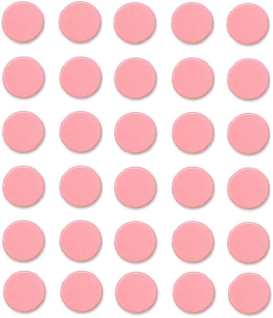 Qualsen Refrigerator Magnets - 30pcs Strong Mini Magnets for Fridge, Whiteboard, Locker, Kitchen, Office (Pink)