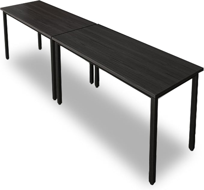 Bonzy Home Conference Tables 8ft Office Computer Desk for Meeting Room Study Writing Printer Podcast Table for 4-8 People Modern Black 2PCS 94.4"x23.6"x29.5"