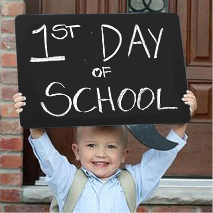 NEWNEWSHOW 8.7x12 Inch Erasable Message Board Sign with Hanging String, Store Signs Chalkboard, Menu Chalkboard, Message Board, Bar and Special Event Decorations, Double-Sided Painting