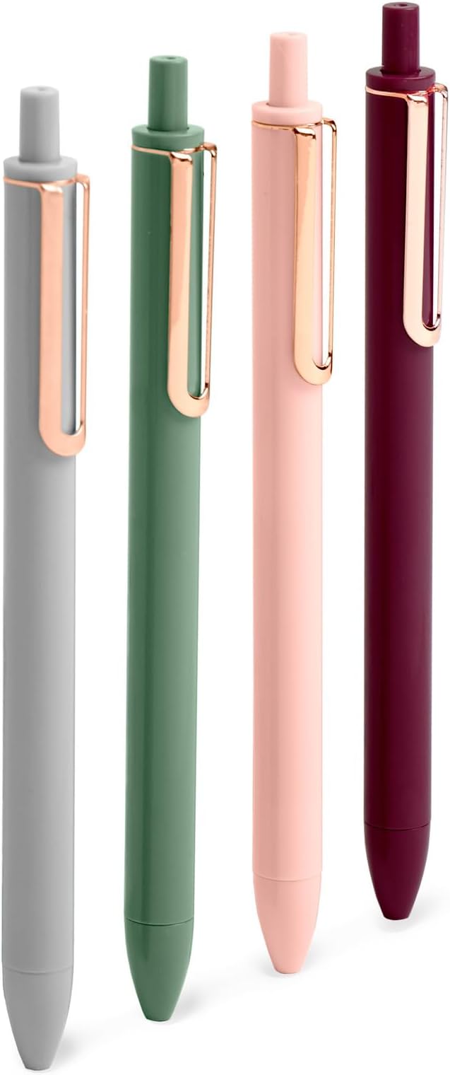 Assorted Jewels Retractable Gel Luxe Pens, Set of 4