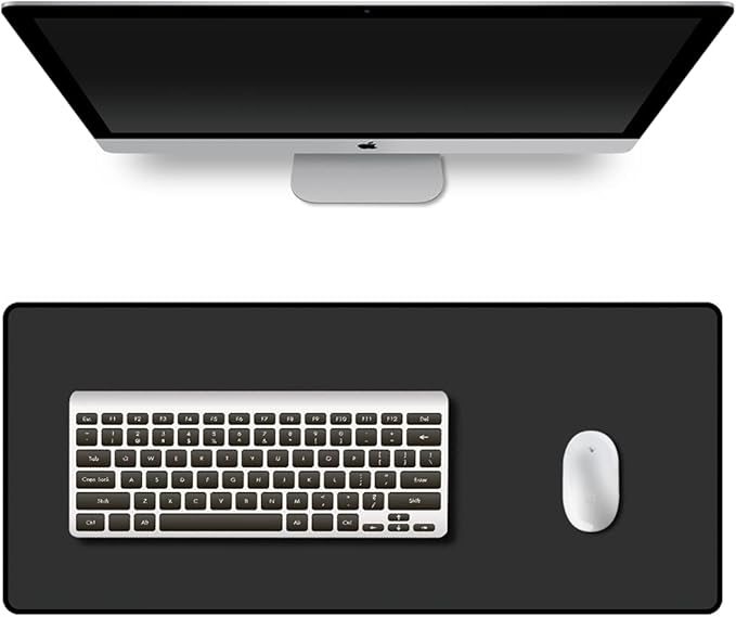 Large Gaming Mouse Pad,31.5 x 11.8 inch with Stitched Edges,Extended Mousepad,Durable Non-Slip Natural Rubber Base,Washable Keyboard Pad,Desk Pad for Gamer,Office & Home,Black